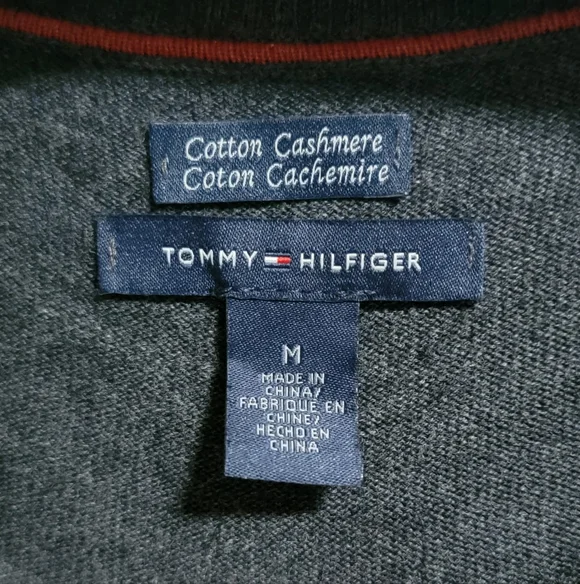 Tommy Hilfiger Cotton Cashmere Cardigan Poet Core Academia Romantic Old Money M - Picture 5 of 6